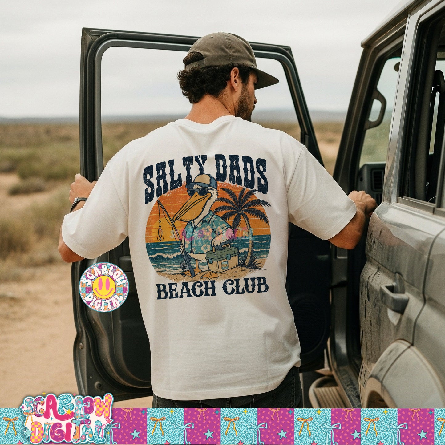 Salty Dads Beach Club PNG Digital Design