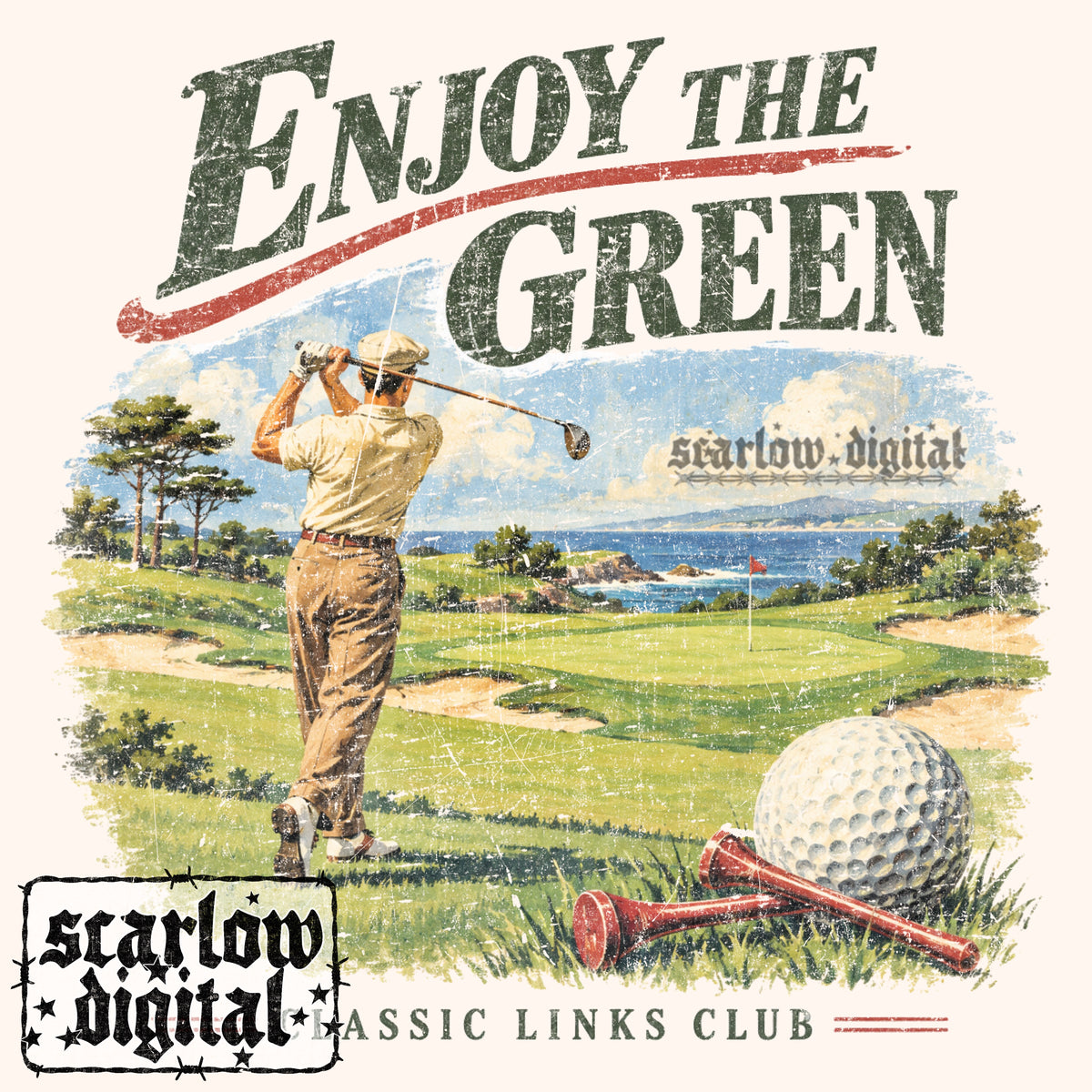 Enjoy the Green PNG Digital Design
