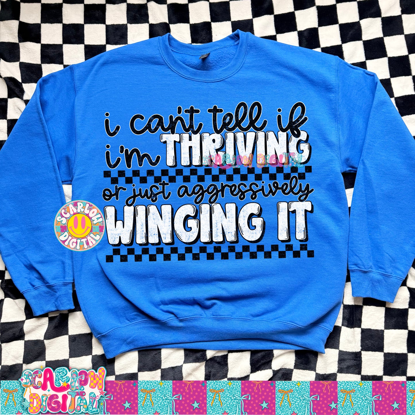 I Can't Tell If I'm Thriving Or Just Aggressively Winging it PNG Digital Design