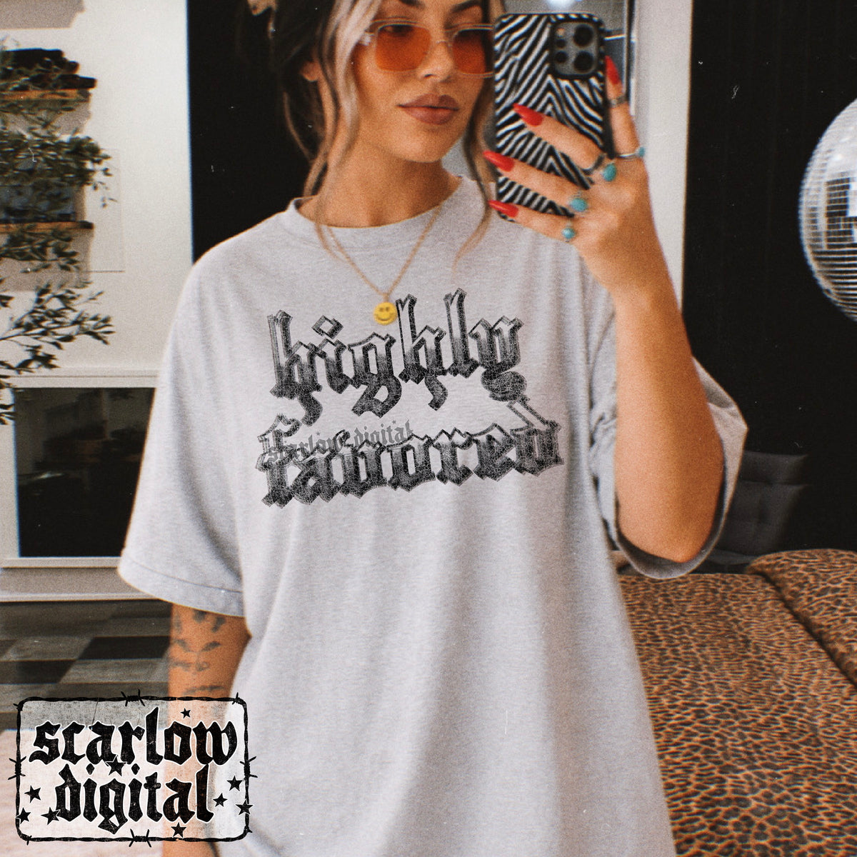 Highly Favored PNG Digital Design