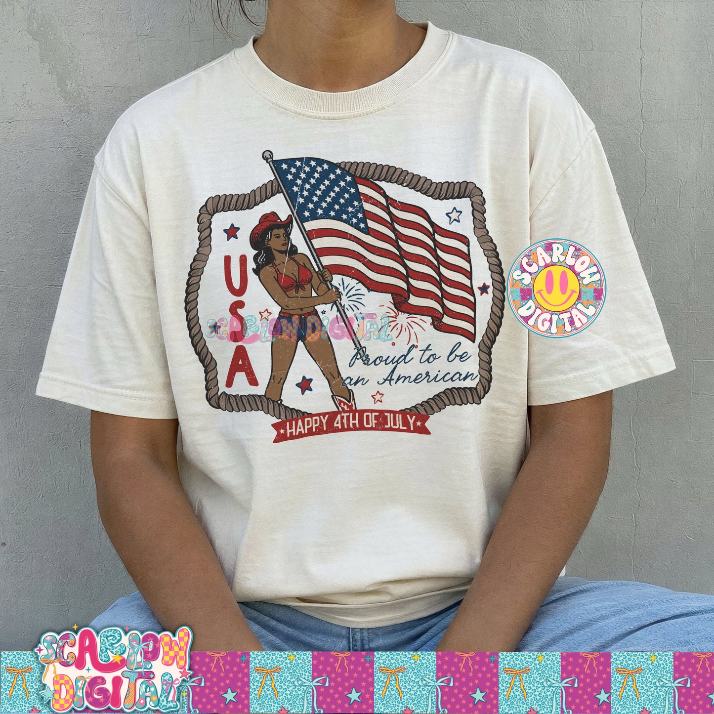 Proud to Be an American PNG Digital Design