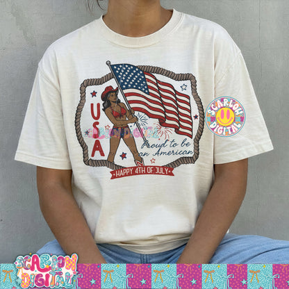 Proud to Be an American PNG Digital Design