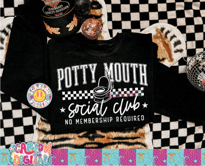 Potty Mouth Social Club PNG Digital Design