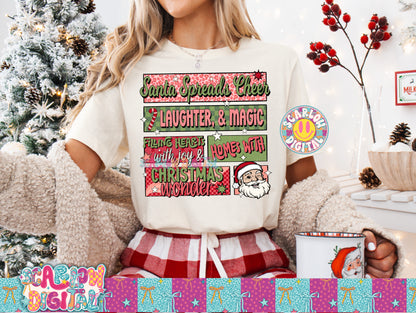 Santa Spreads Cheer PNG Digital Design