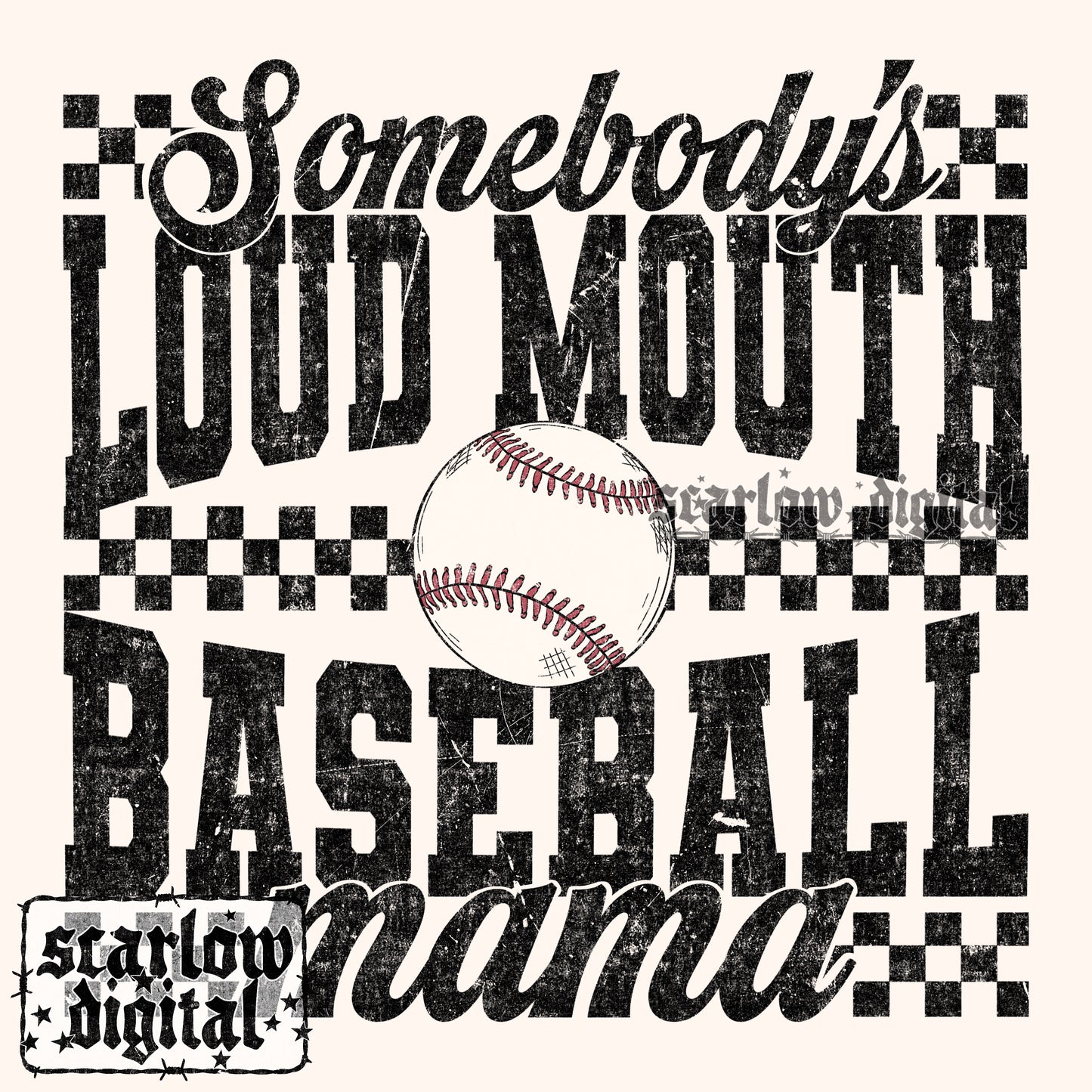 Baseball Mama PNG Digital Design