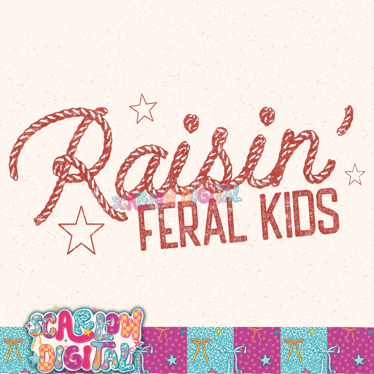 Raisin Feral Kids PNG Digital Design