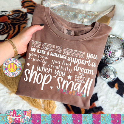 When You Shop Small PNG Digital Design