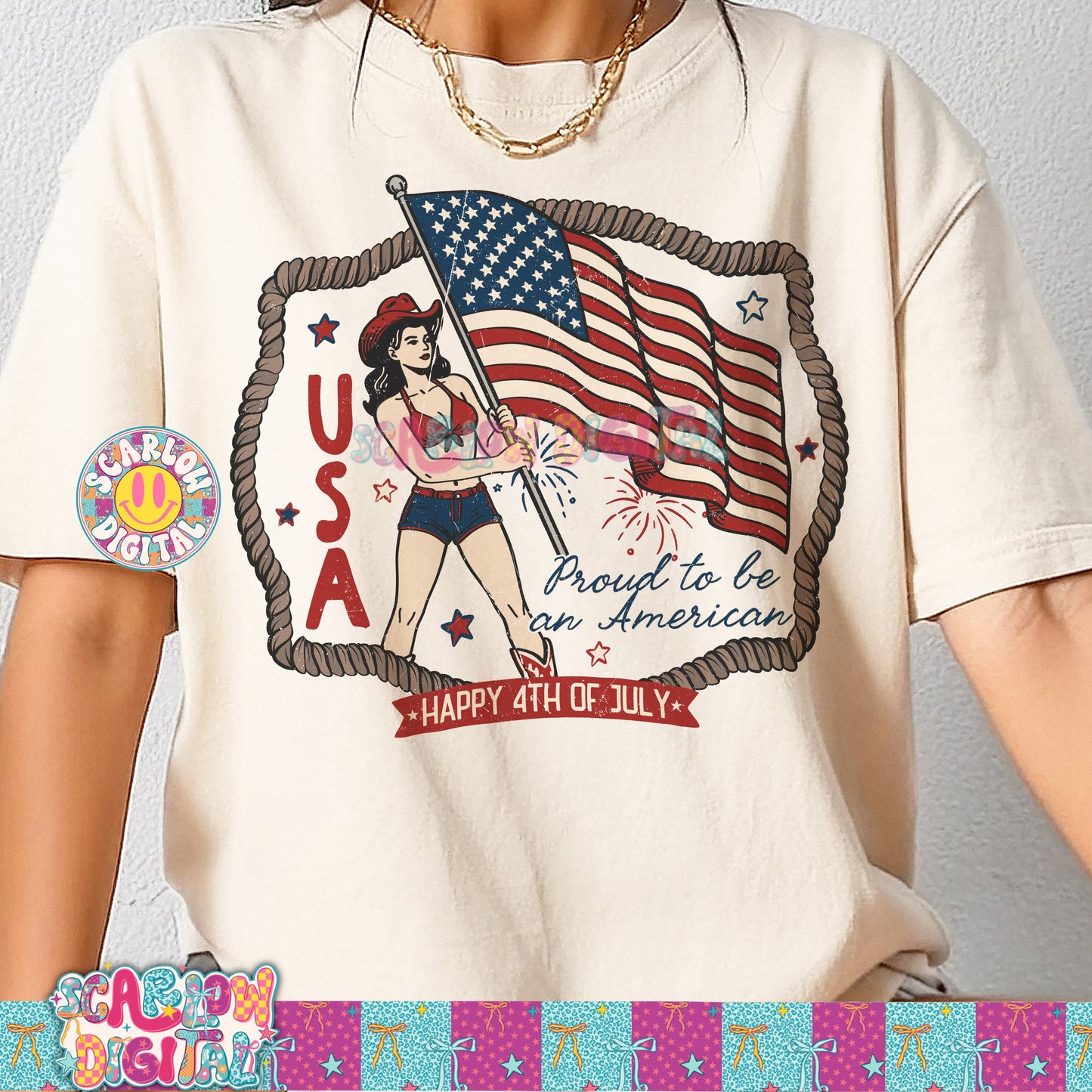 Proud to Be an American PNG Digital Design