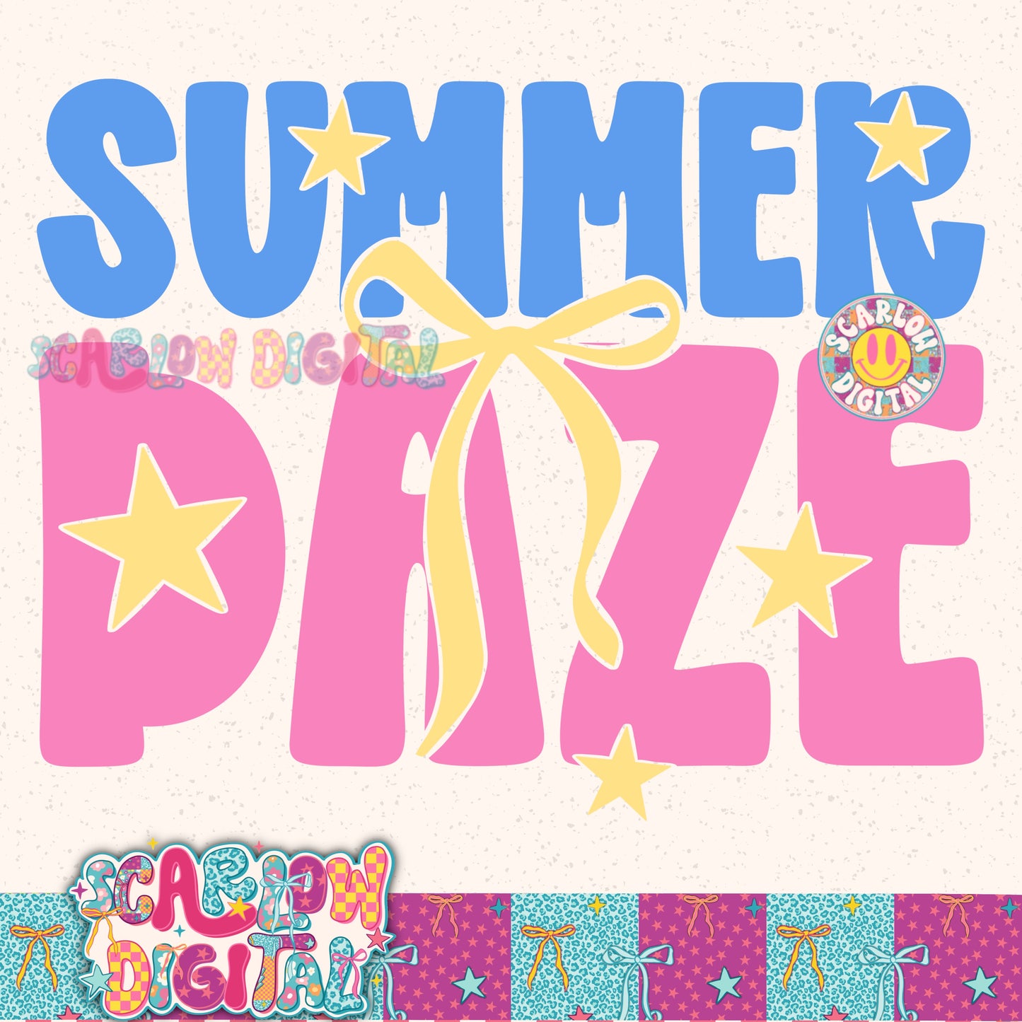 Summer Daze PNG Digital Design