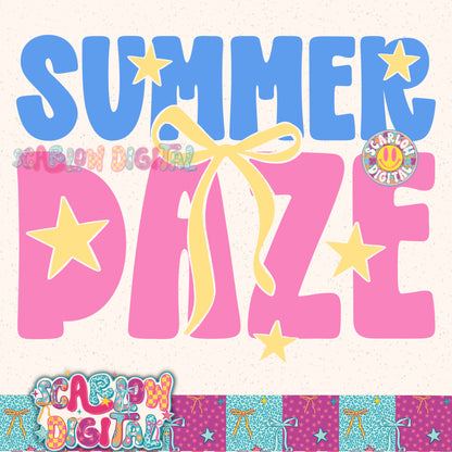 Summer Daze PNG Digital Design