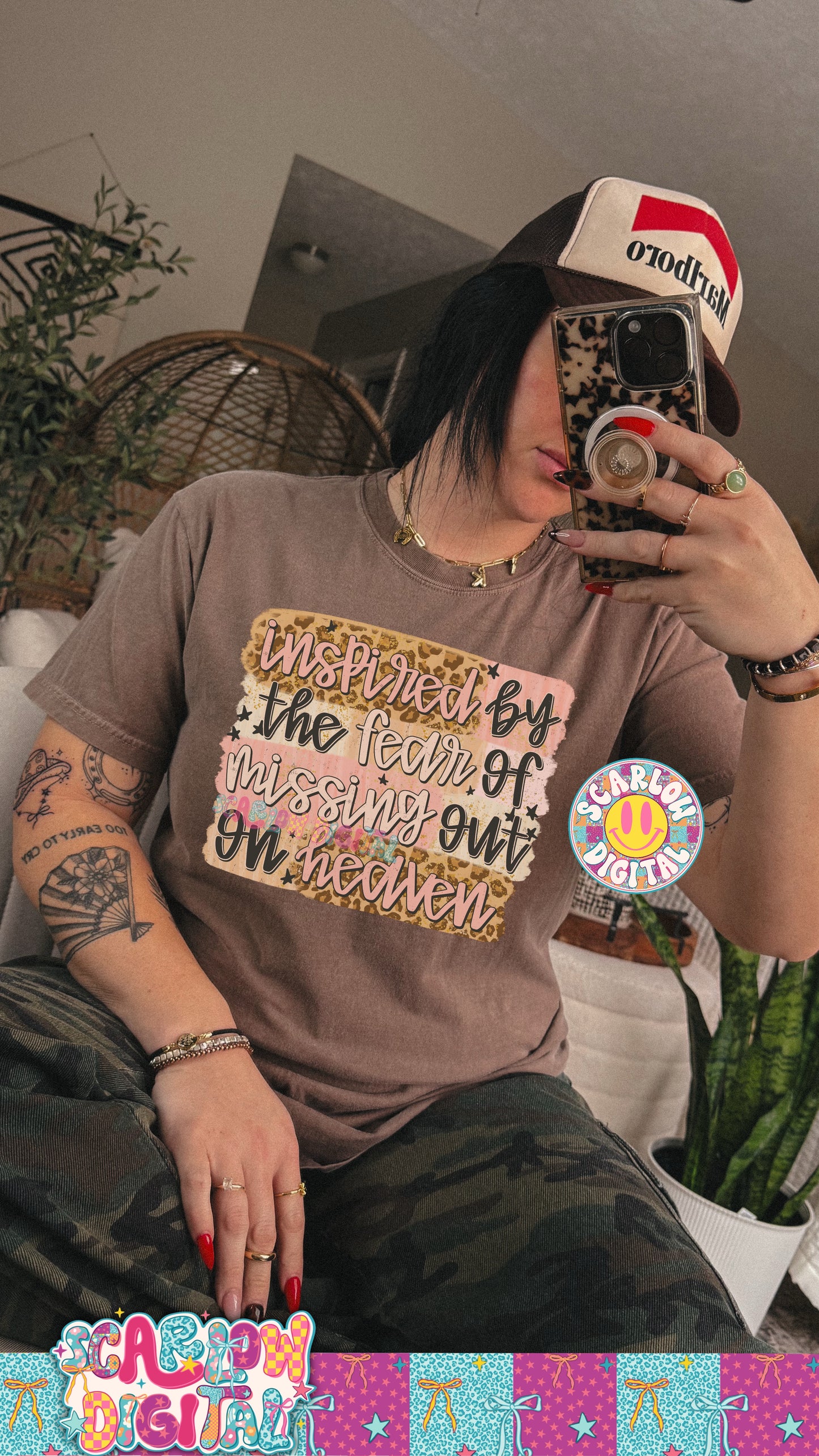 Inspired By The Fear of Missing Out on Heaven PNG Digital Design