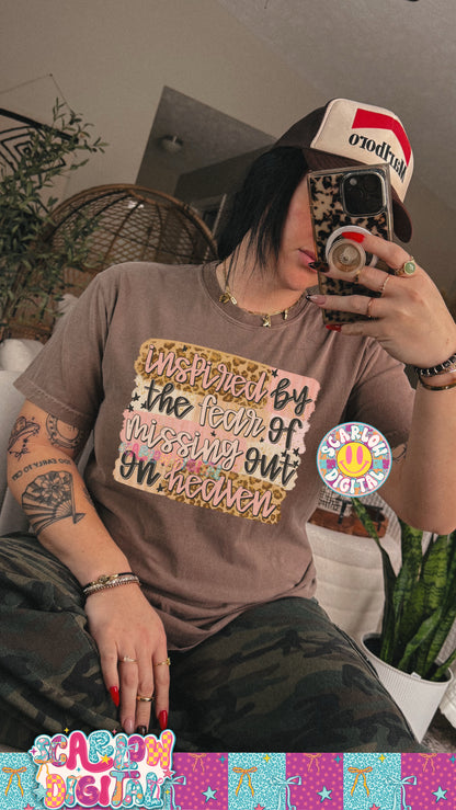 Inspired By The Fear of Missing Out on Heaven PNG Digital Design