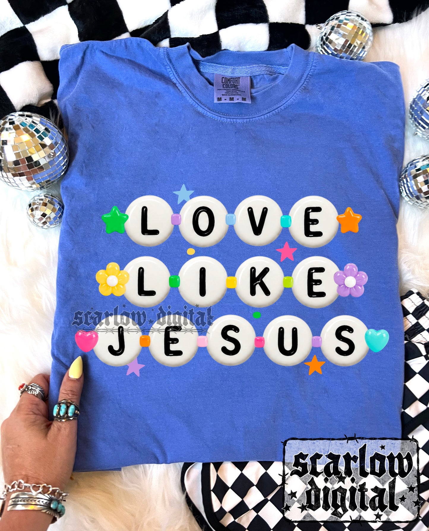 Love Like Jesus Friendship Beads PNG Digital Design