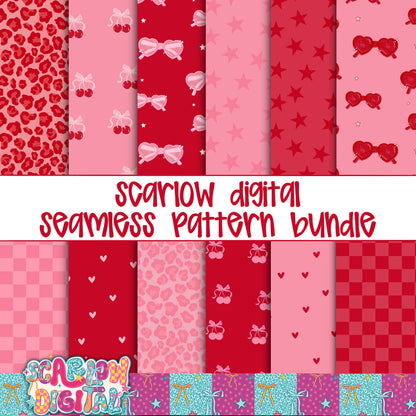 Valentine's Day Seamless Pattern Bundle Digital Design