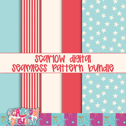Patriotic Seamless Bundle Digital Design