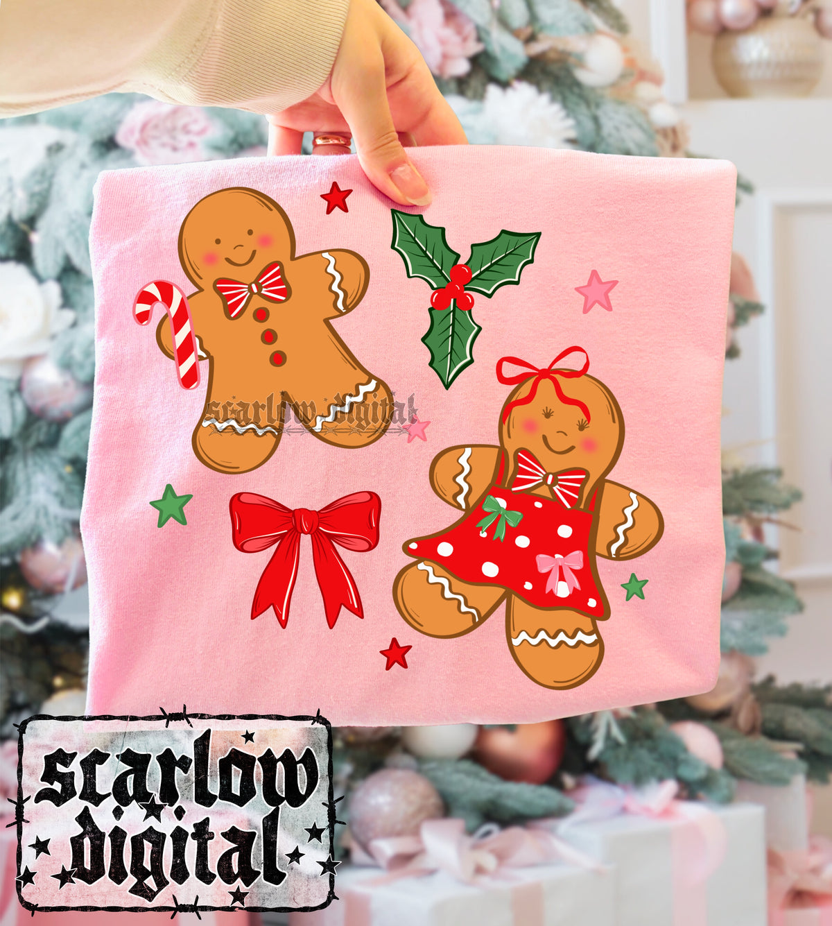 Gingerbreads Christmas PNG Digital Design