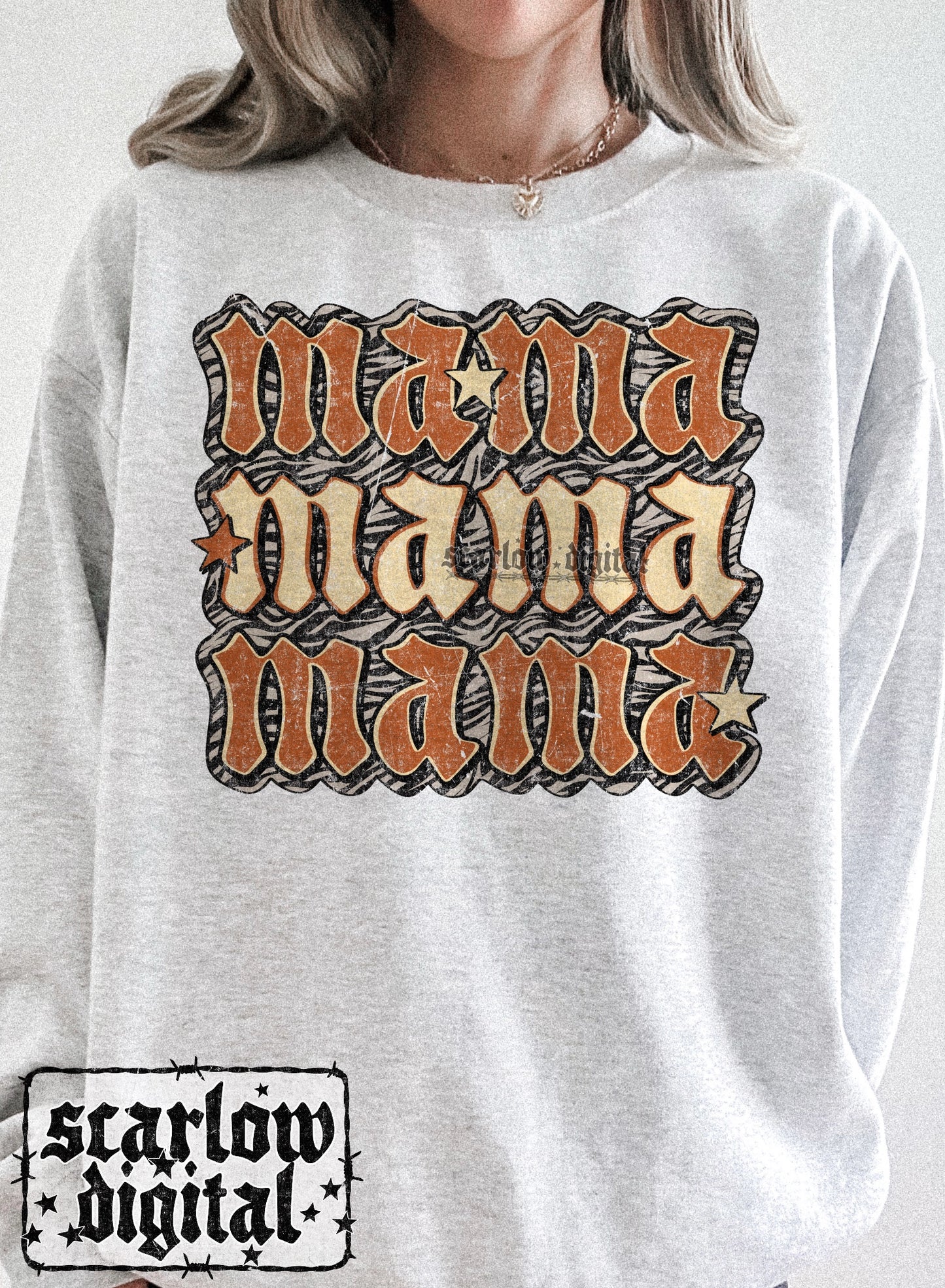 Zebra Mama PNG Digital Design