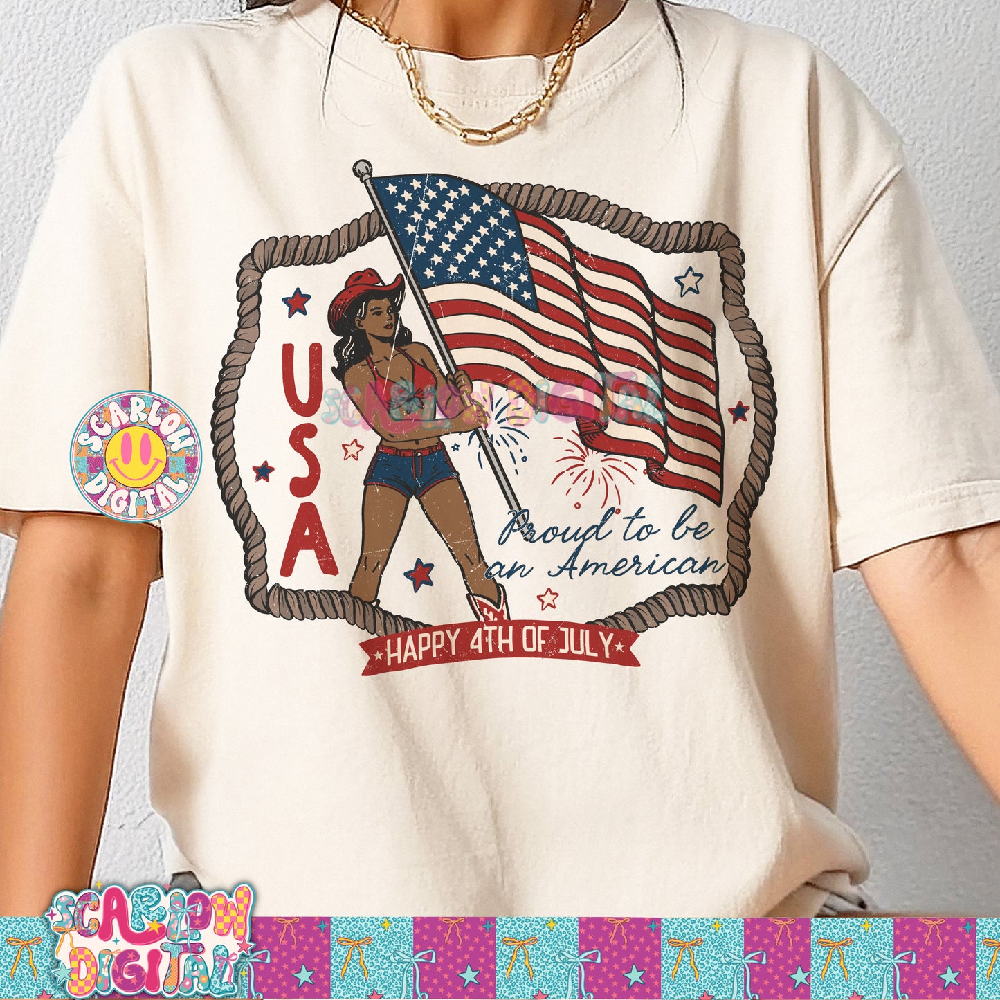 Proud to Be an American PNG Digital Design