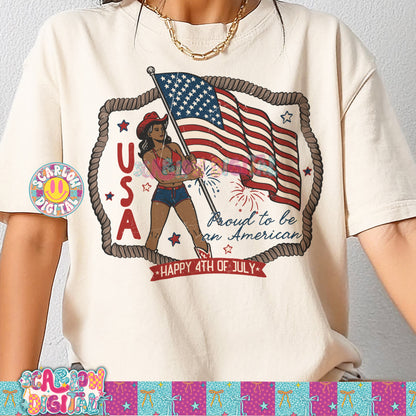 Proud to Be an American PNG Digital Design