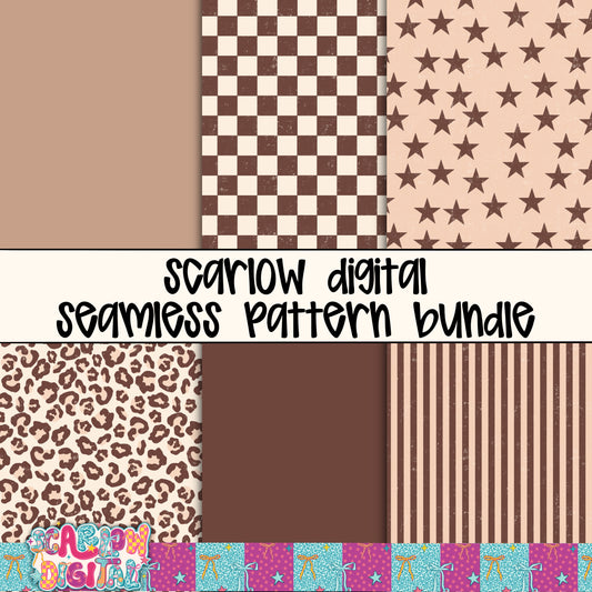 Neutral Retro Seamless Bundle Digital Design