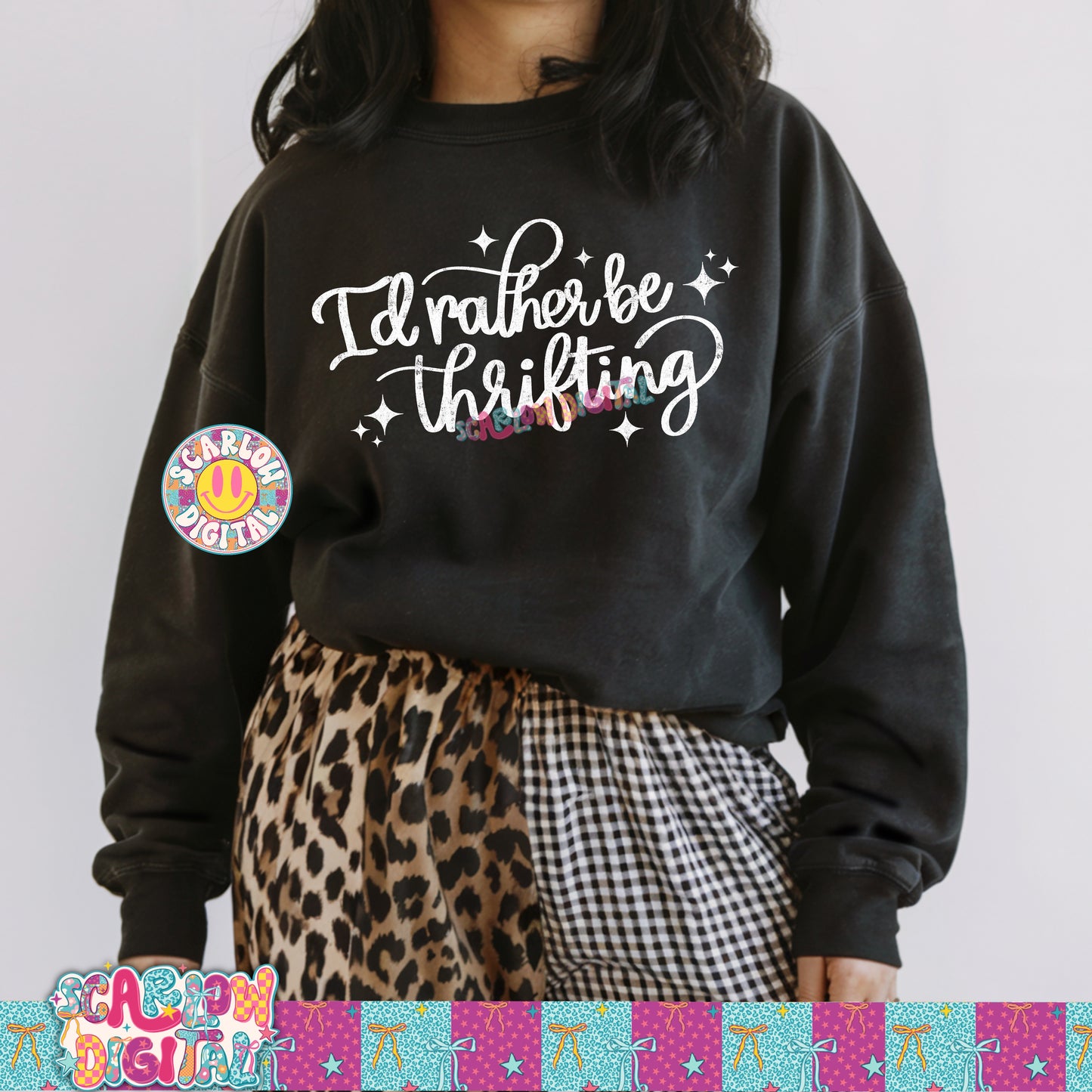 I'd Rather Be Thrifting PNG Digital Design