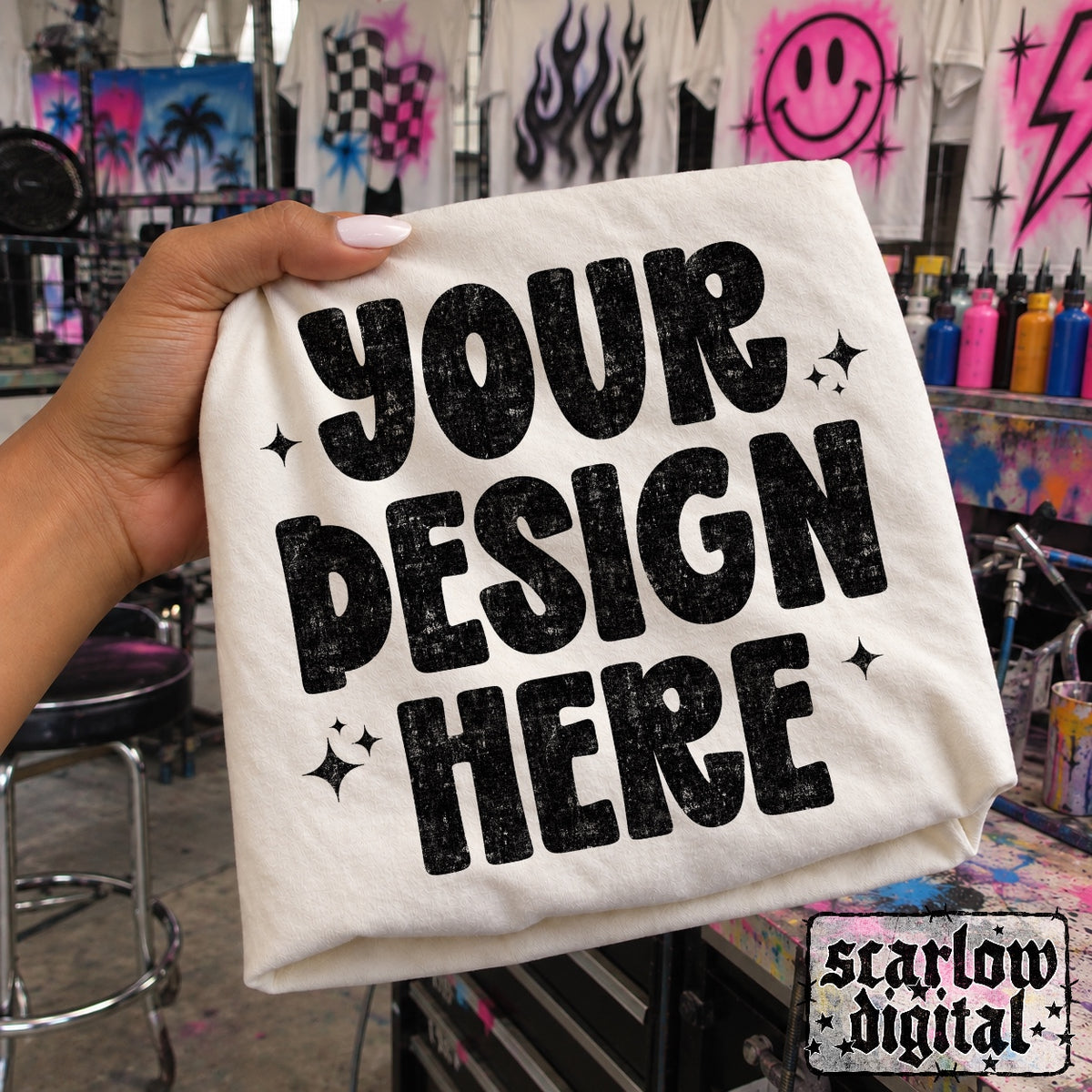 Airbrushed Studio Tshirt Mockup