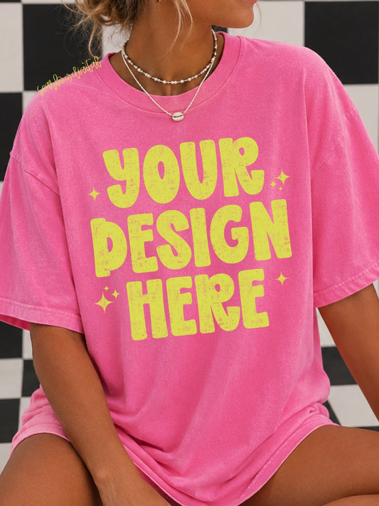 Crunchberry Comfort Colors Unisex Garment-Dyed Heavyweight T-Shirt 1717 Mockup