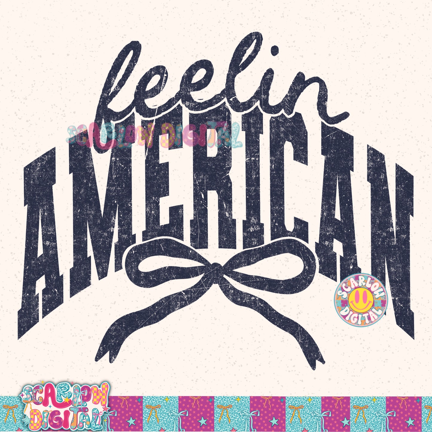 Feelin American PNG Digital Design