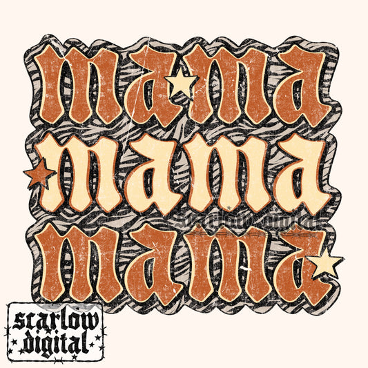 Zebra Mama PNG Digital Design