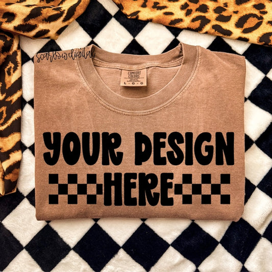 Espresso Comfort Colors Unisex Garment-Dyed Heavyweight T-Shirt 1717 Mockup