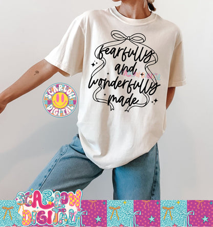 Fearfully and Wonderfully Made PNG Digital Design