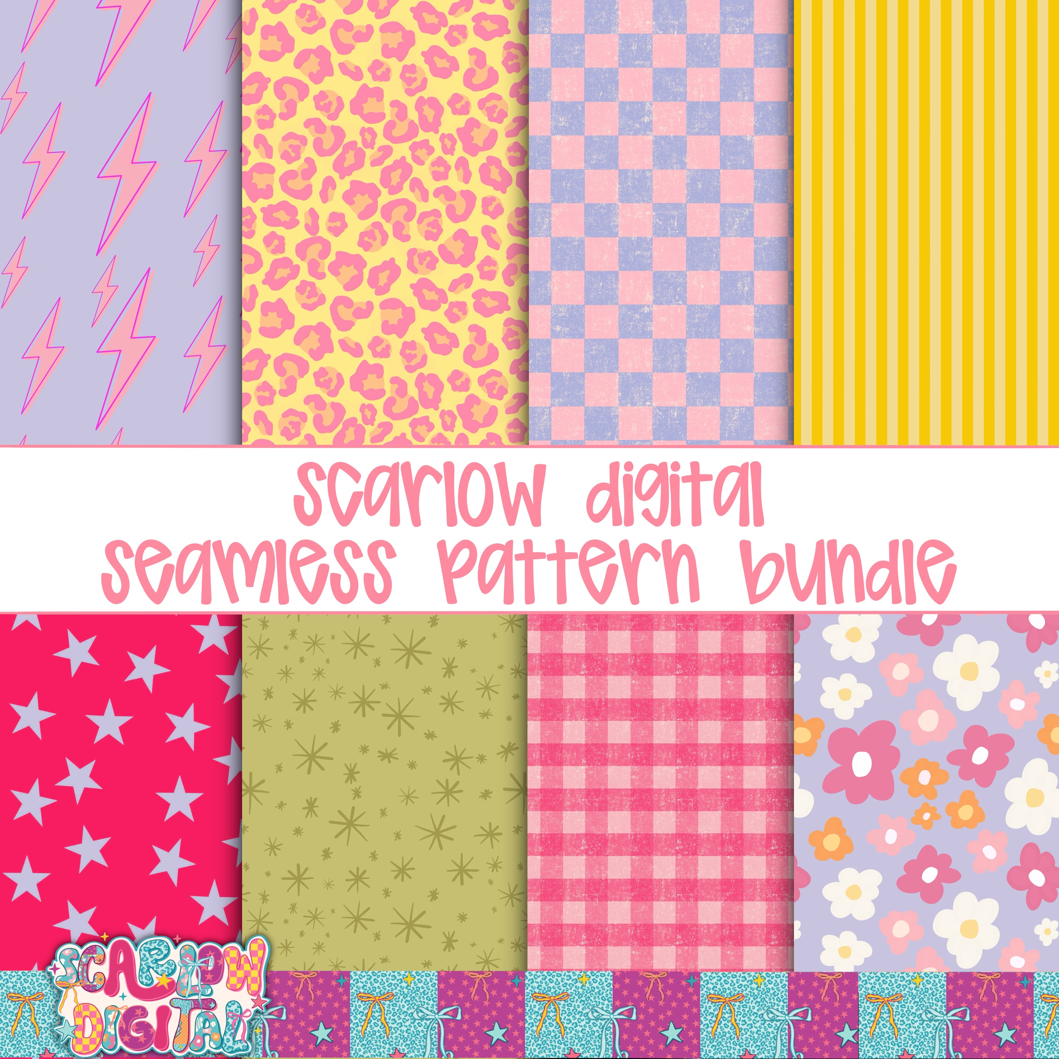 Colorful Seamless Bundle Digital Design – Scarlow Digital
