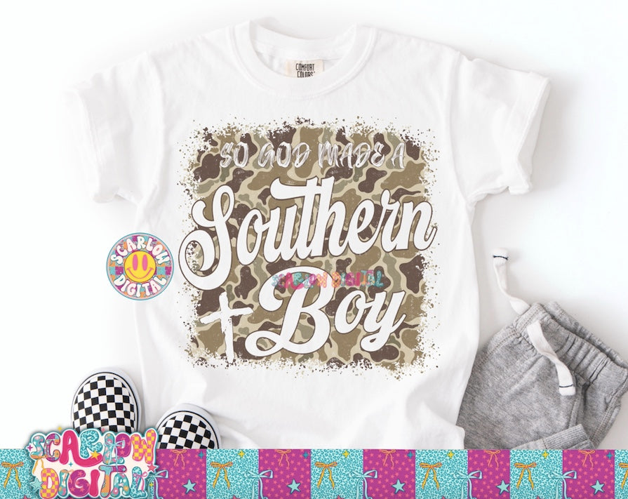So God Made a Southern Boy PNG Digital Design