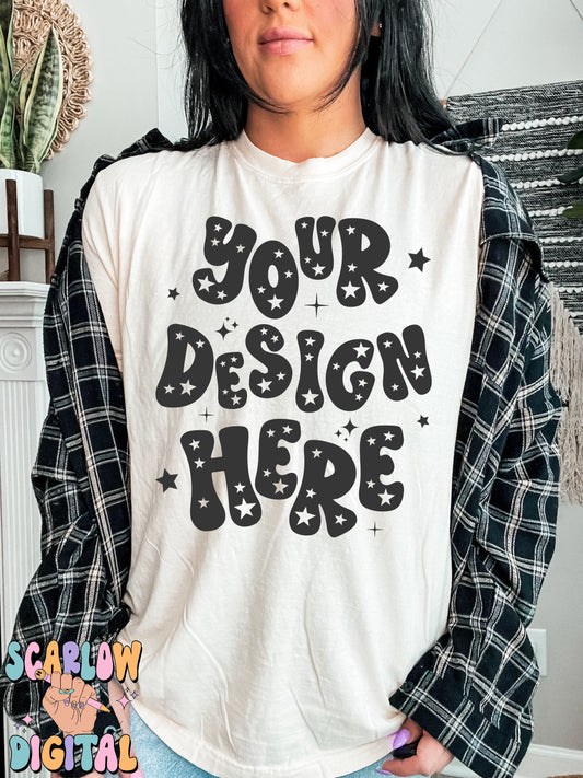 Comfort Colors Ivory Tshirt Mockup