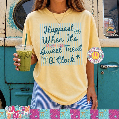 Happiest When it's Sweet Treat O'Clock PNG Digital Design