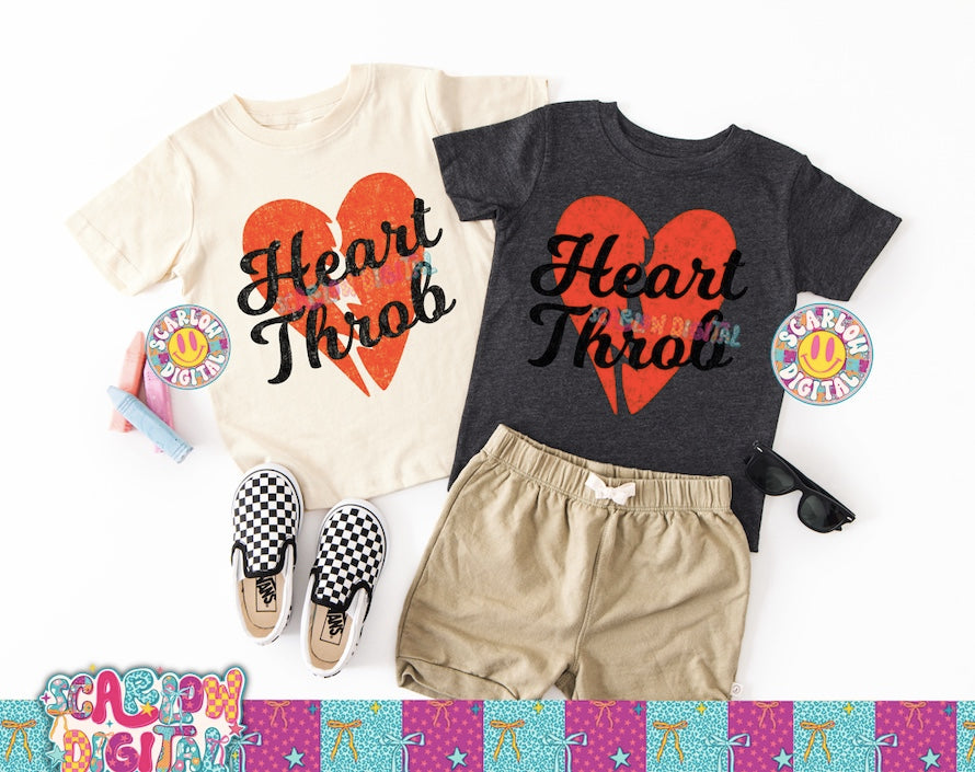 Heart Throb Valentine's Day PNG Digital Design