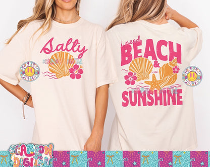 I Need Beach and Sunshine PNG Digital Design