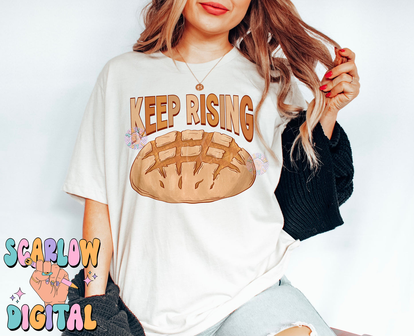 Keep Rising PNG-Sourdough Sublimation Digital Design Download-sourdough starter png, bread making png, boho png, sourdough puns png