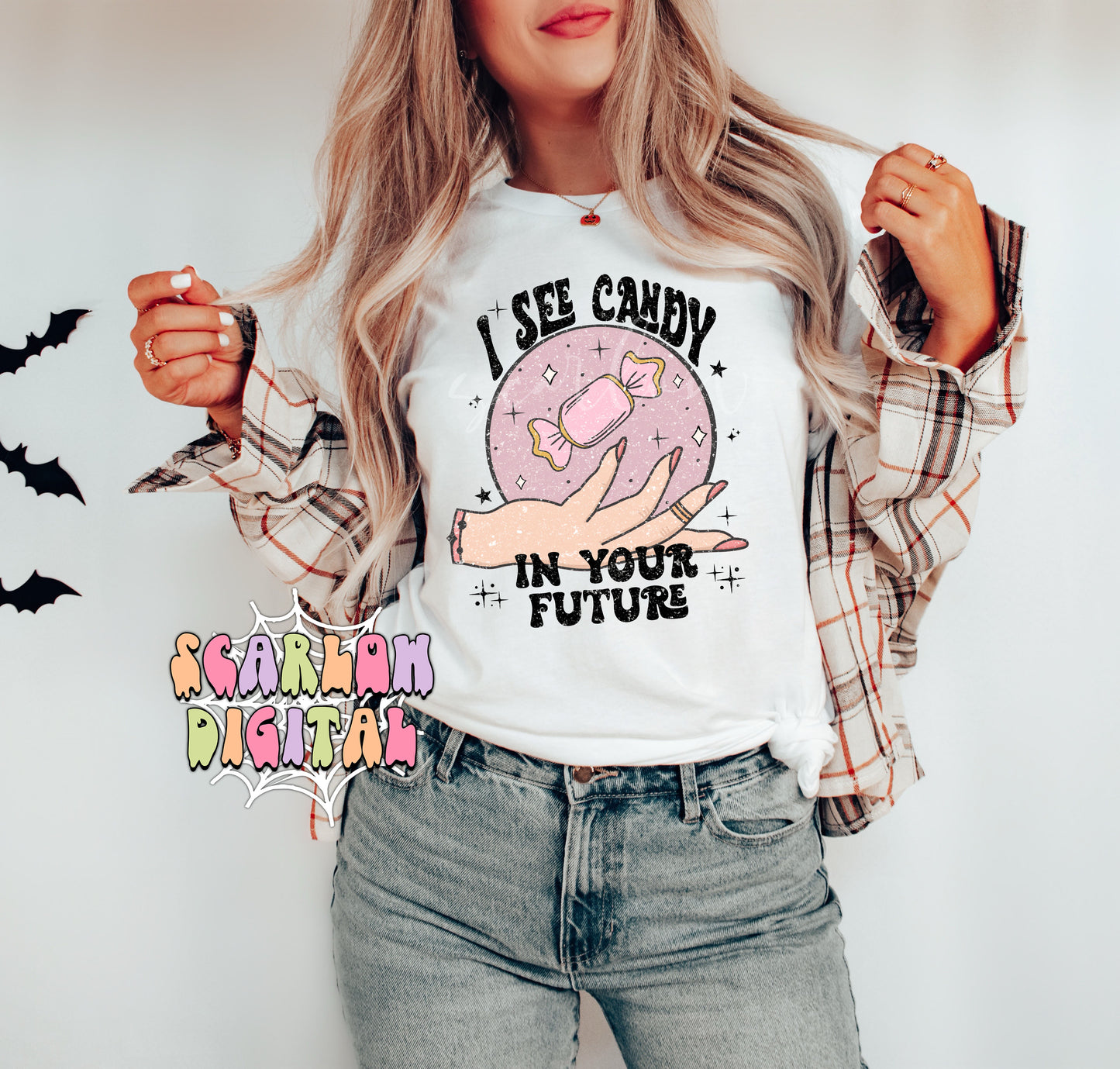 I See Candy in Your Future PNG-Halloween Sublimation Digital Design Download-witchcraft png, crystal ball png, trick or treat png, candy png