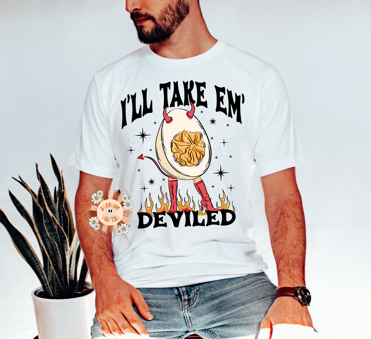 I'll Take 'Em Deviled PNG-Thanksgiving Sublimation Digital Design Download-deviled eggs png, png for men, mens png designs, funny png design