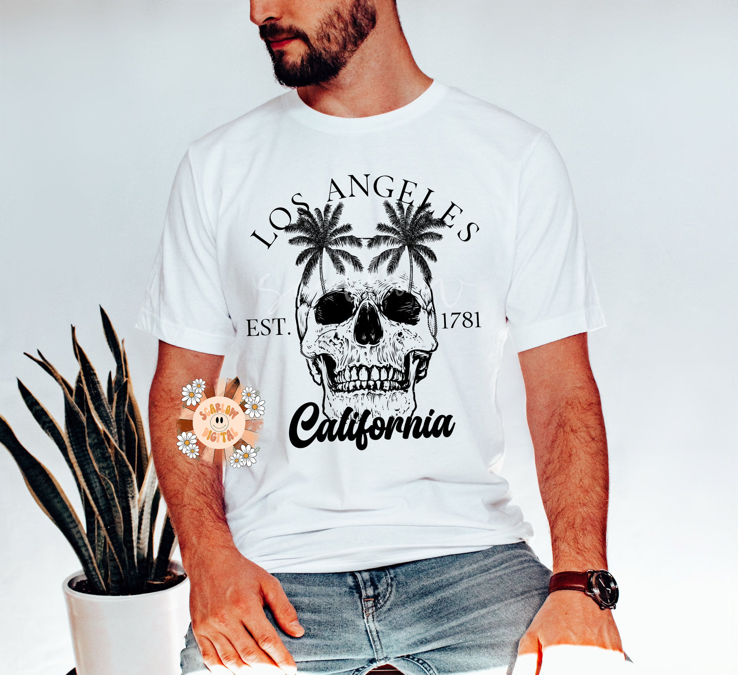 Los Angeles California PNG-Palm Trees Sublimation Digital Design Download-skull png, skeleton png, mens png, png for men, simple png designs