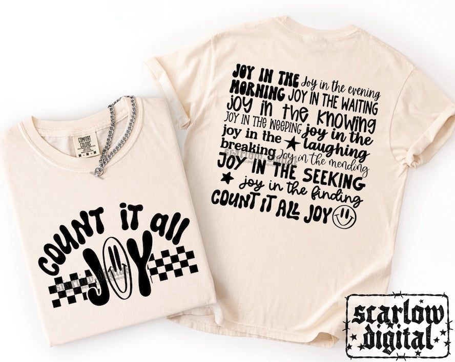 Count it All Joy PNG Digital Design Christian
