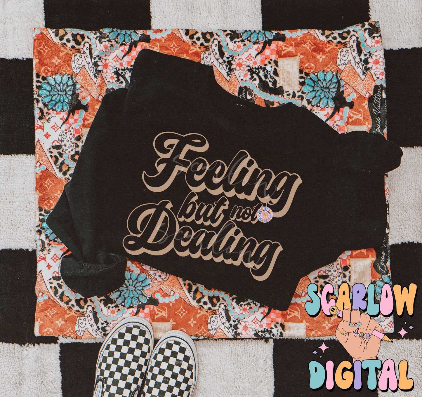 Feeling But Not Dealing SVG Cut File Digital Design Download, snarky svg, funny svg, trendy designs, cricut svg designs, anxiety svg designs