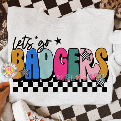 Let's Go Badgers PNG Digital Design