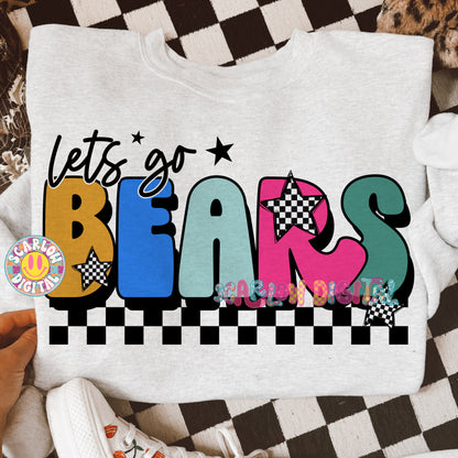 Let's Go Bears PNG Digital Design