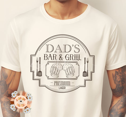Dad's Bar and Grill SVG-Daddy Cricut Cut File Digital Design Download-funny dad svg, png for dads, grill out svg, svg for dads, trendy svg