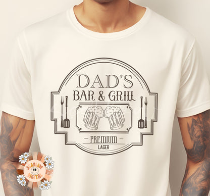 Dad's Bar and Grill SVG-Daddy Cricut Cut File Digital Design Download-funny dad svg, png for dads, grill out svg, svg for dads, trendy svg