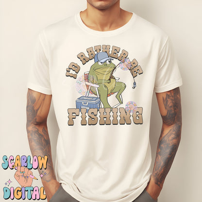 Rather Be Fishing PNG Digital Design Download, funny png, men's png designs, adult humor png, outdoorsman png, hunting and fishing png
