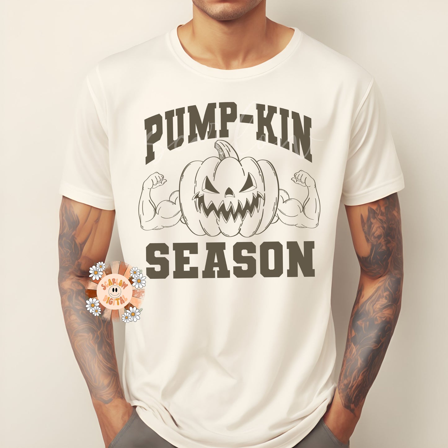 Pump-Kin Season SVG-Halloween Cricut Cut File Digital Design Download-svg for men, mens halloween svg, gym svg, working out svg, lifting svg
