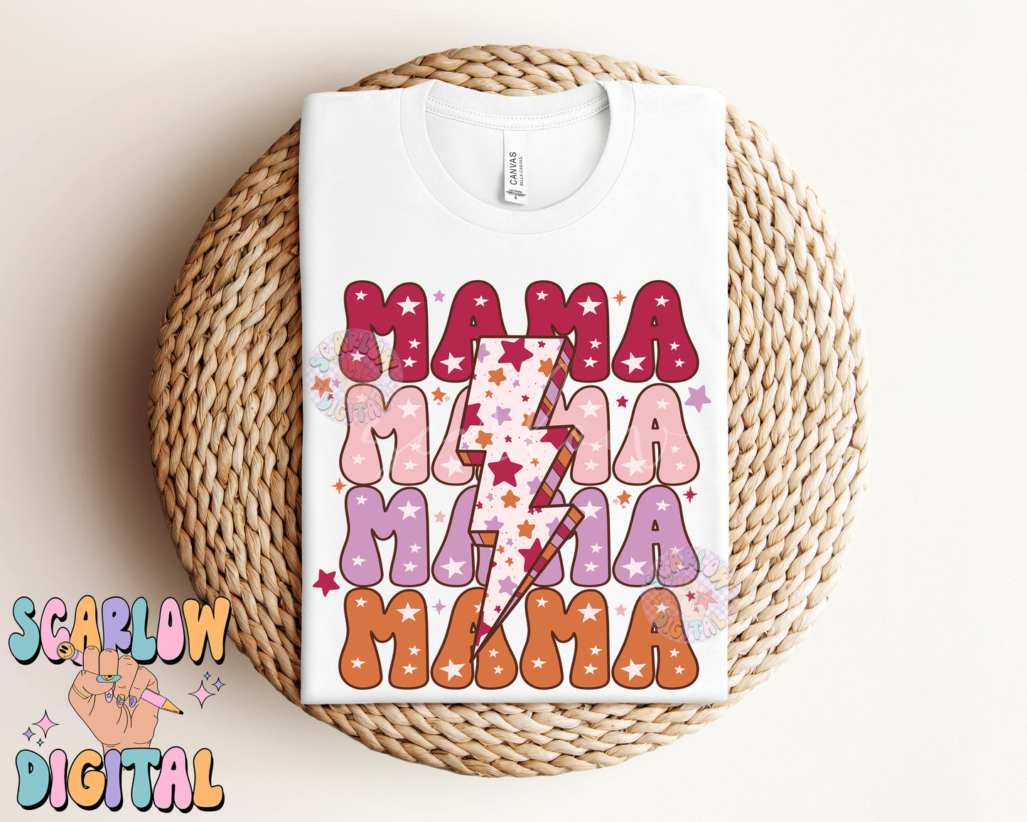 Mama PNG-Retro Sublimation Digital Design Download-stars png, retro mama png, mama mini png, mommy and me png, png for mom, mom of girls png